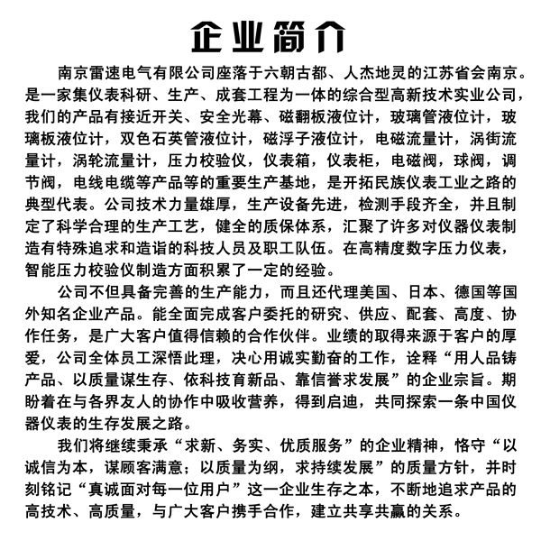 南京雷速电气有限公司