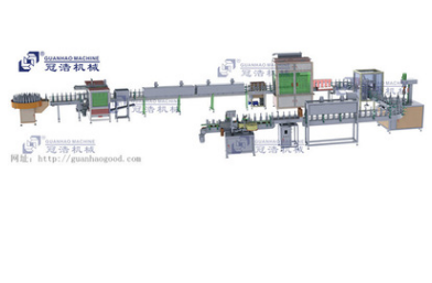 糖浆浆糊灌装旋盖套标机生产线