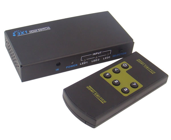 广东深圳供应HDMI切换器-三进一出 3x1 hdmi switch