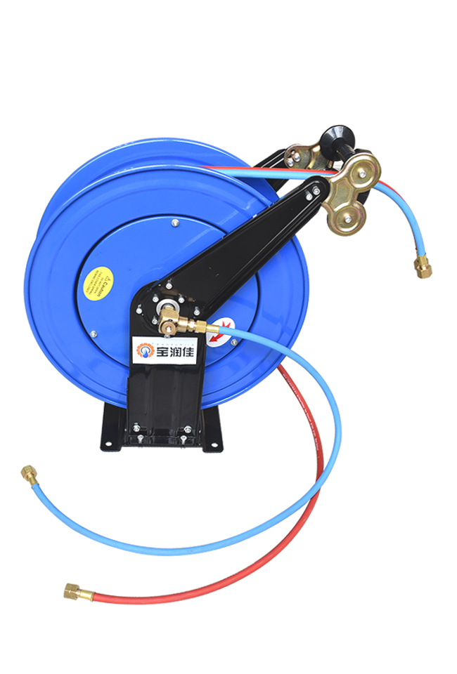 广东广东供应20米乙炔氧气并联双管卷管器 宝润佳自动回收氧焊气管卷