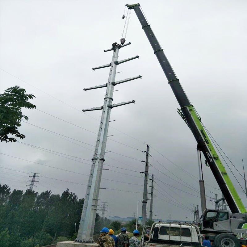 河北电力钢管塔 电力钢管桩 地脚螺栓 电力钢管杆  钢制电杆  电力钢管塔