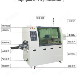 广东深圳**长脚线路板波峰焊电路板自动上锡机批发PCBA板浸锡机无铅环保长脚小型波峰焊接机
