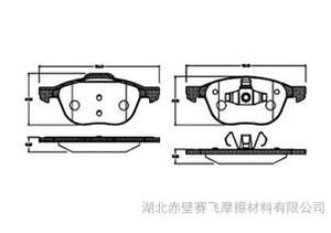 供应赛飞长安福特福克斯两厢CD5刹车片盘式刹车片