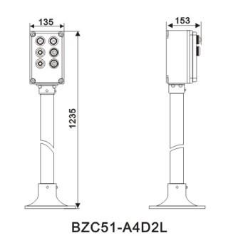 浙江温州供应LBZ-B3G三钮LBZ-B3L三钮挂式立式操作柱LBZB3