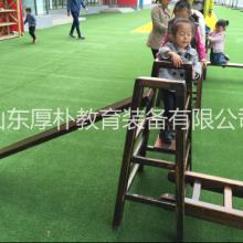 幼儿园户外梯子攀爬架/平衡木玩具/感统训练体能组合/碳化木玩具