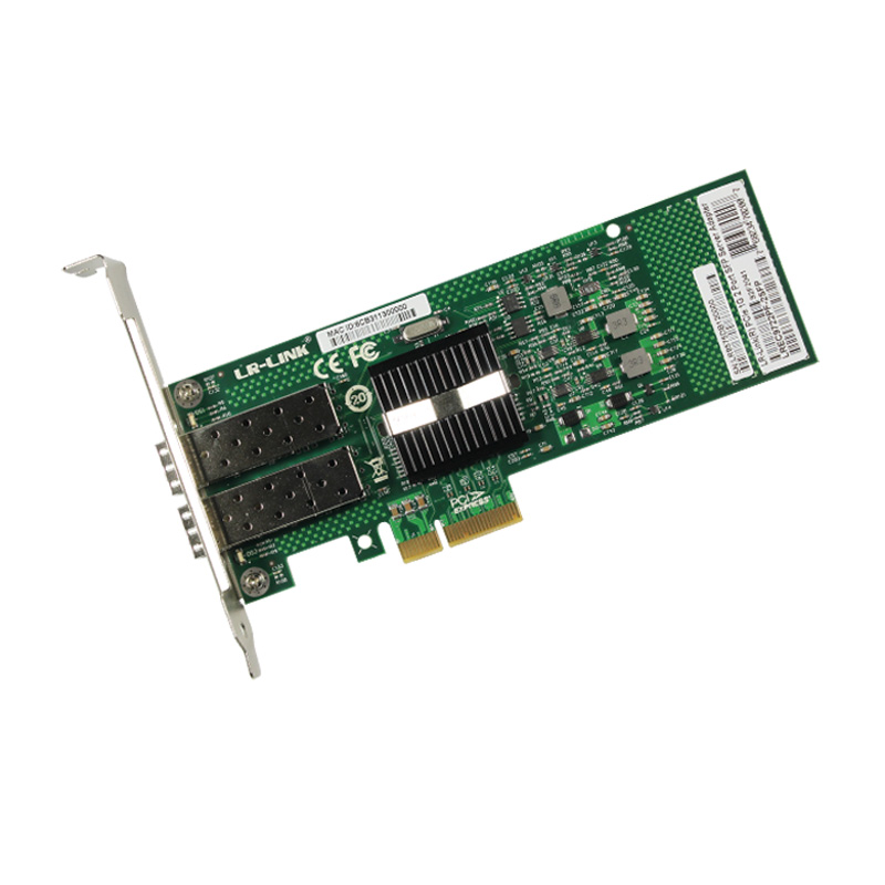 河南商丘供应联瑞LR-LINK®双口千兆光纤网卡PCI-E服务器网卡LC|应用于光纤到桌面方案-LREC9722PF-2SF