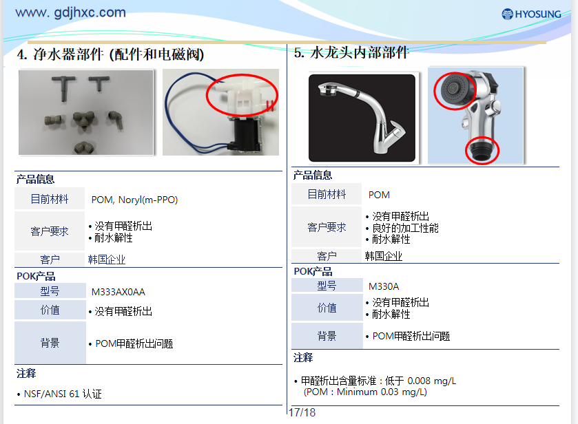 广东广东供应韩国进口POKM630A净水器部件耐水解无甲醛