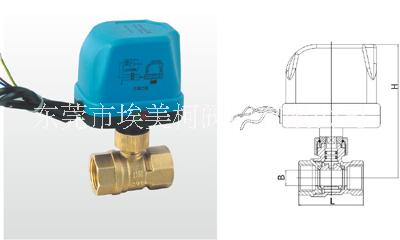 黄铜电动二通阀丝扣连接