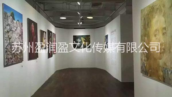 江苏苏州画展、艺术展等特殊背景画展、艺术展等特殊背景定制，麻布装饰，冷光灯，稳定性和承重性非常好的展板