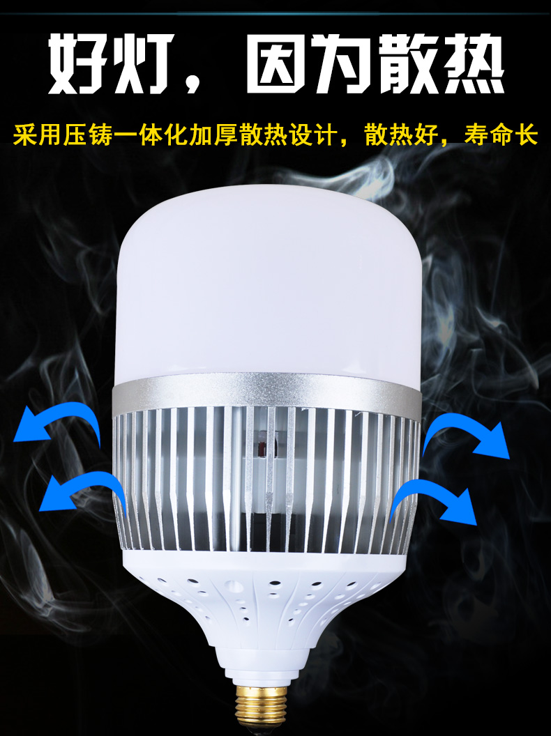 广东广州led灯厂家 led球泡灯 鳍片节能灯 100W可oem代工批发