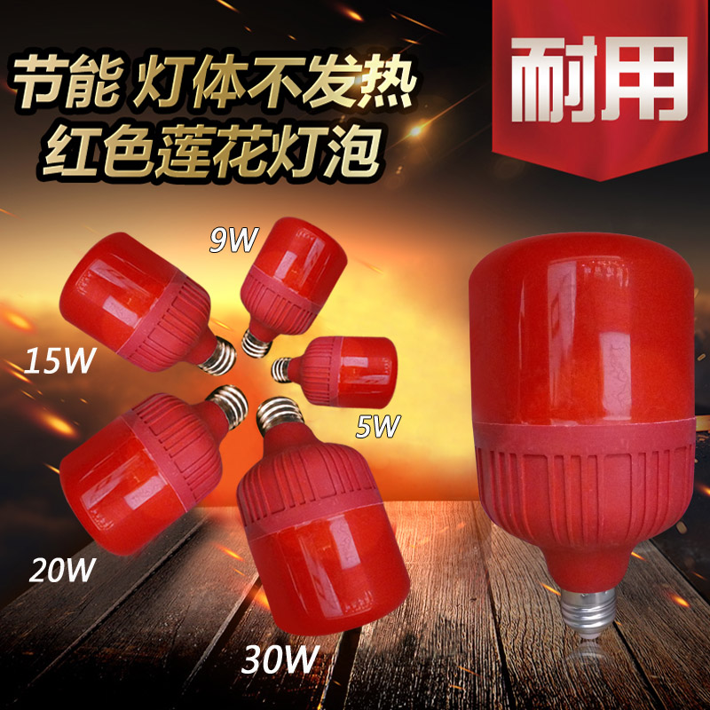 广东广东LED白富美塑料阻容22v灯泡5W15W20W30W高富帅红色款平罩家居室内白富美球泡