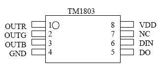 供应TM1803护栏管LED驱动IC