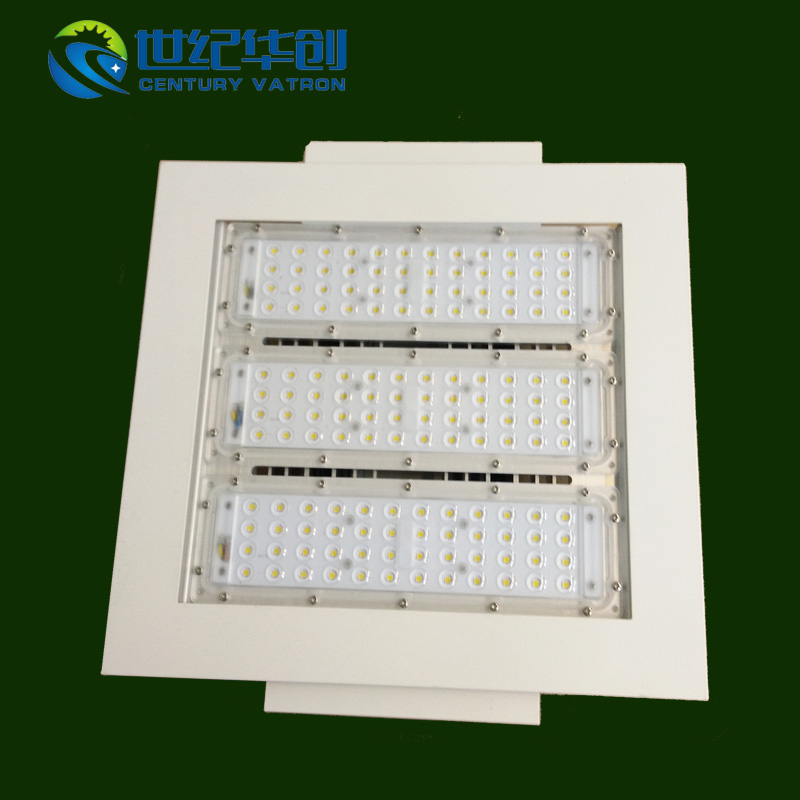 广东深圳100W 嵌入式LED加油站灯防**灯收费站照明灯罩棚灯