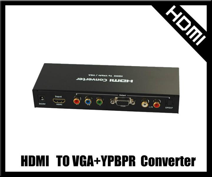 广东深圳供应HDMI转VGA+YPBPR转换器倒转