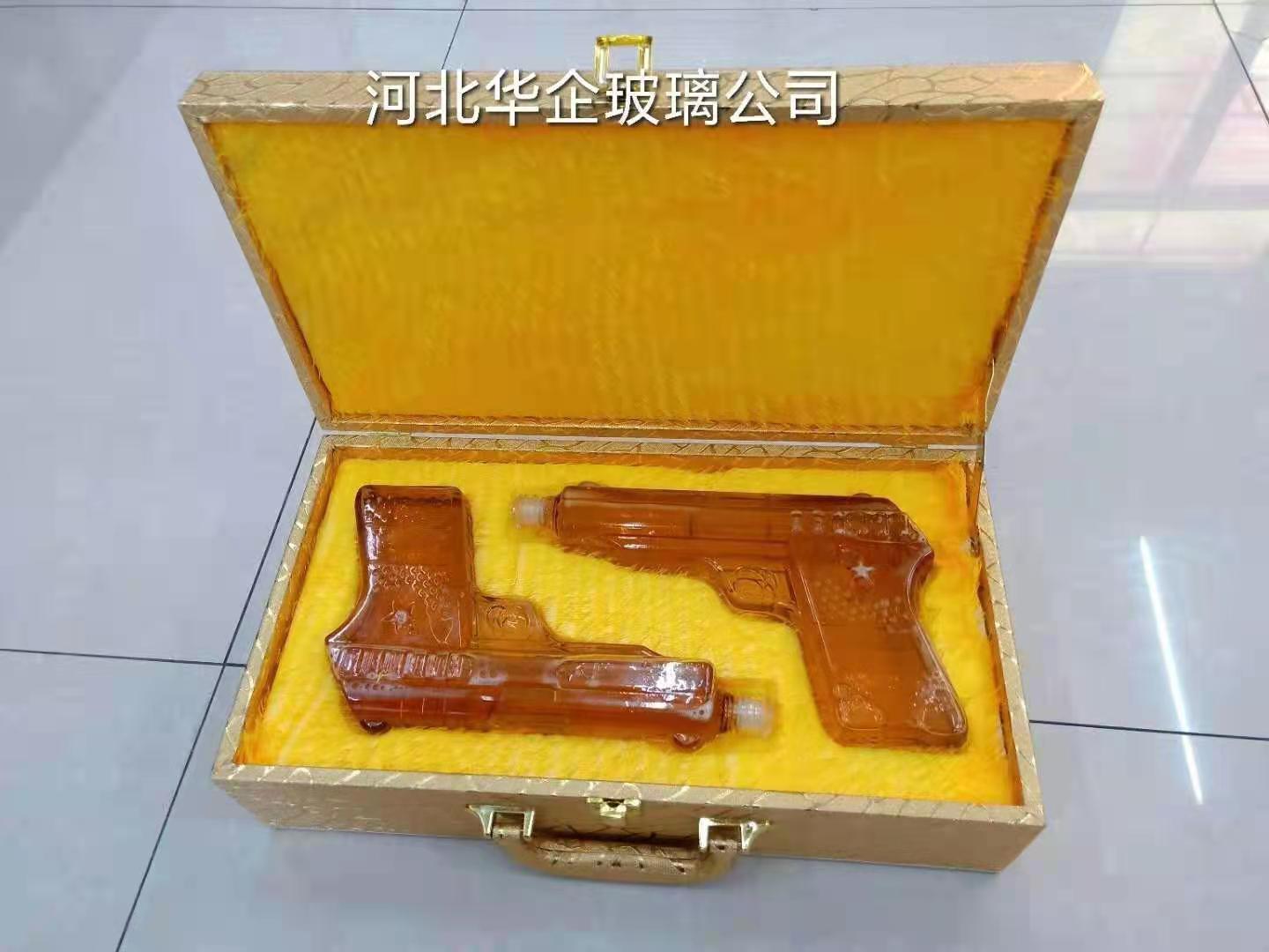 河北沧州河间华企手工吹制异形玻璃工艺器皿玻璃工艺品创意泡酒瓶500ml