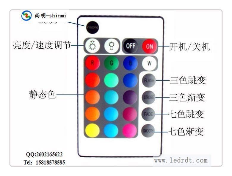 广东深圳供应24键RGB灯条控制器，RGB控制器，24键控制器厂家直销