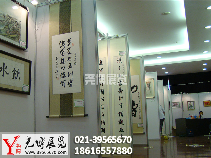 上海上海企业书画展活动布置挂画展架板出租|上海摄影展策划布置