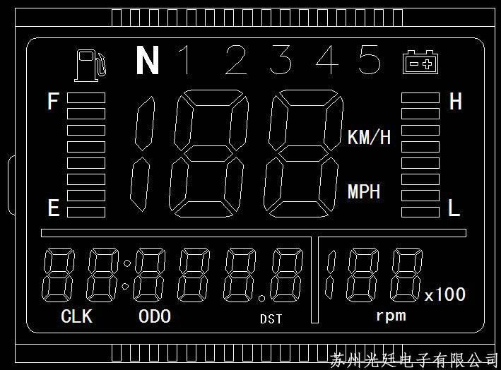 供应里程表88888.8段码液晶屏，汽车里程表液晶屏，段码液晶屏