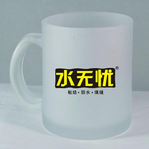 福建泉州供应泉州定做磨砂玻璃广告杯/乐扣杯