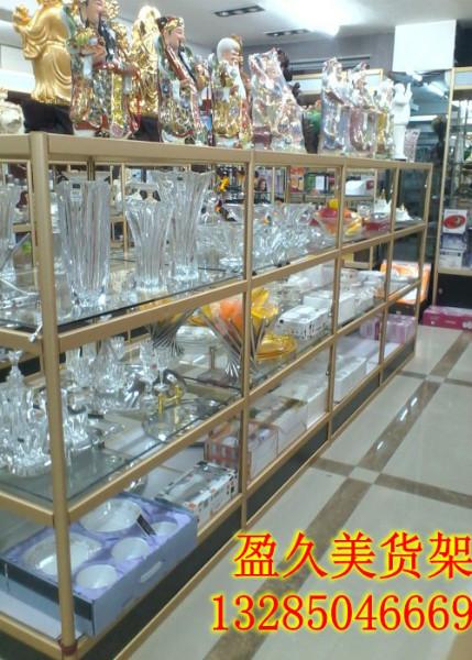 山东山东供应化妆品玻璃展柜，日用品展示柜，精品货架