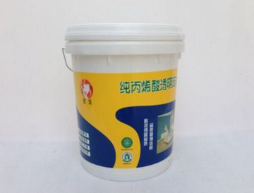 <-><->厂家直销纯丙烯酸透明防水胶环保型防水涂料国标 5KG/桶