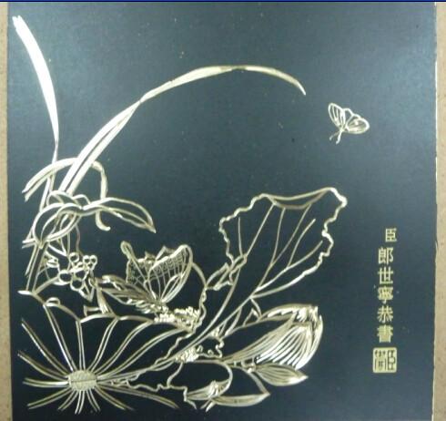 广东东莞供应直销手工雕刻铜板画装饰画兰花