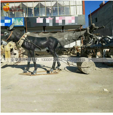 仿真毛驴拉车景观铜雕塑 景观铜雕塑供应商 景观铜雕塑批发 景观铜雕塑厂家