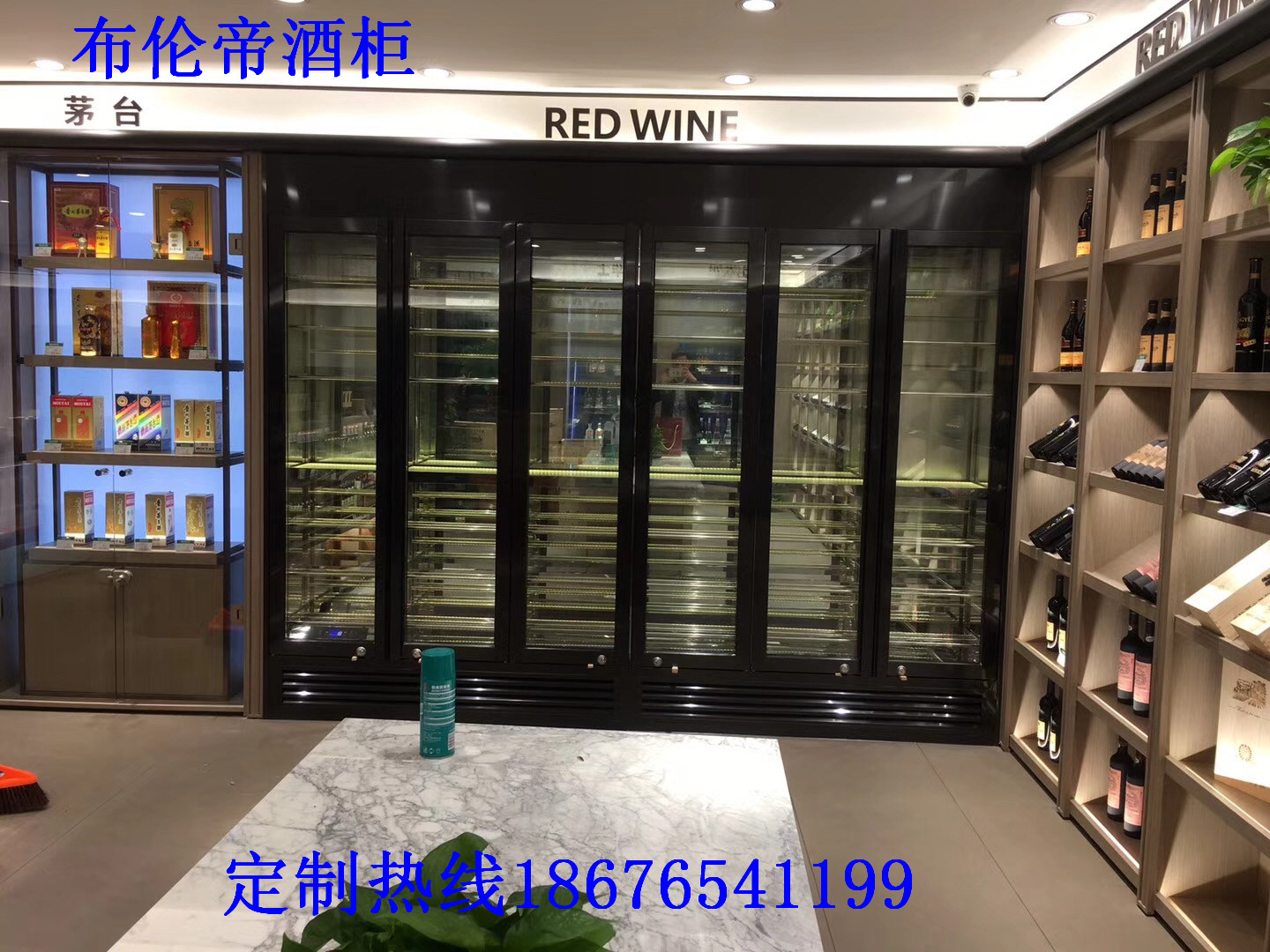 <-><->不锈钢酒柜多门 酒店吧台酒柜酒架定制 商用酒柜定制