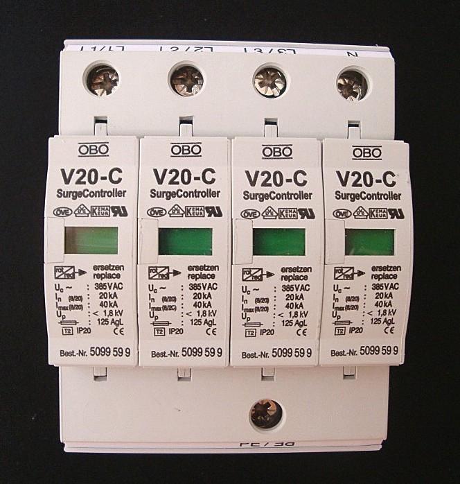 广东深圳供应OBO防雷器带遥信报警V20-C/3+NPE-FS-AS