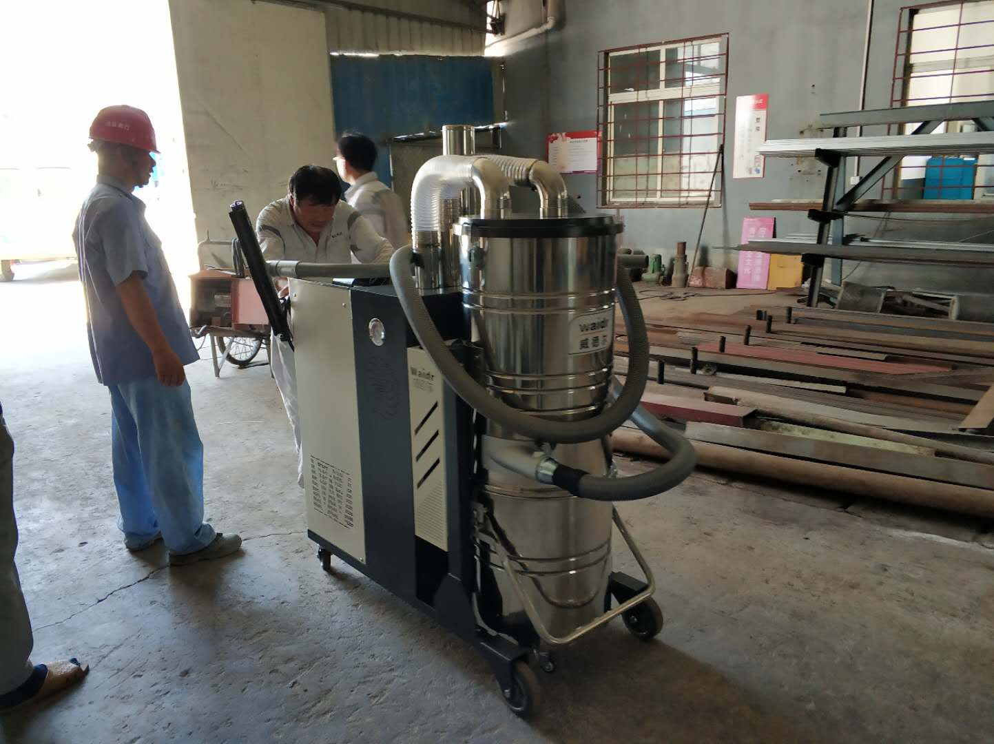 自动反吹工业吸尘器 7500W大功率工业吸尘器C007AI玻璃镀膜车间用吸尘器