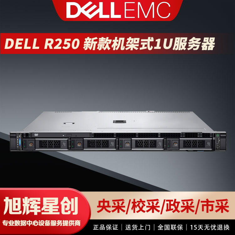 北京北京成都戴尔（DELL）R250服务器 新一代1U机架式ERP数据库文件存储邮件办公