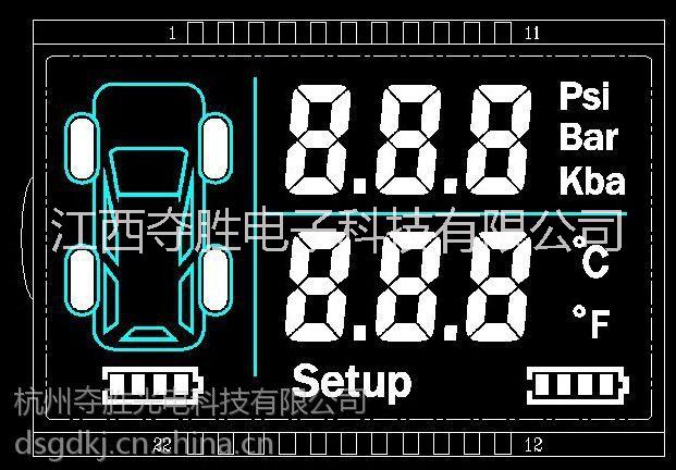 浙江浙江定制LCD段码液晶显示屏   胎压计定制LCD段码液晶显示屏