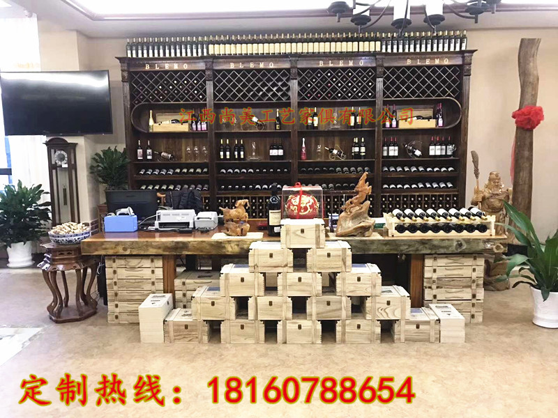 实木柜子 家用酒窖酒庄红酒酒柜白酒柜实木展示柜葡萄酒酒柜酒架酒桶