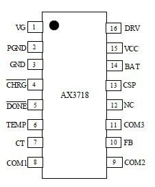 供应5A多节镍氢电池充电管理集成电路-AX3718