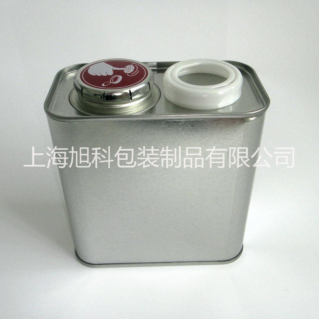 上海上海500ml方铁罐马口铁茶叶罐0.5L油漆罐化工溶剂罐指压盖小铁罐