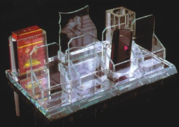 浙江金华供应多功能高档水晶话筒架（可放香烟，手机，打火机，纸巾，牙签）