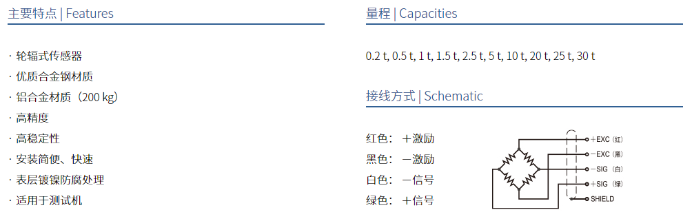 美国传力传感器称重传感器PTFT-200/300/500kg高精度高稳定性一级代理商福州精控自动化设备有限公司