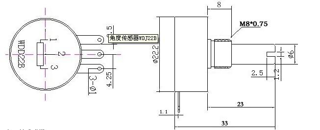 上海上海供应WDJ22B精密导电塑料角度传感器