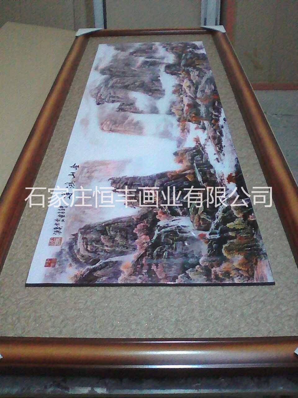 河北河北漆雕彩绘工艺画、客厅壁画、中国风装饰画、立体浮雕画、时尚简约三联画