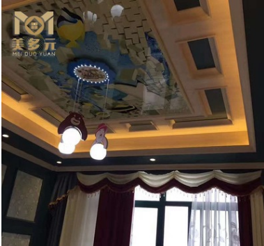 广东广东厂家直销3D背景墙装饰画客厅吊顶天花板竹木纤维板可来图定制