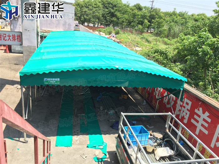 山东推拉帐篷仓库遮阳雨棚稳定性强