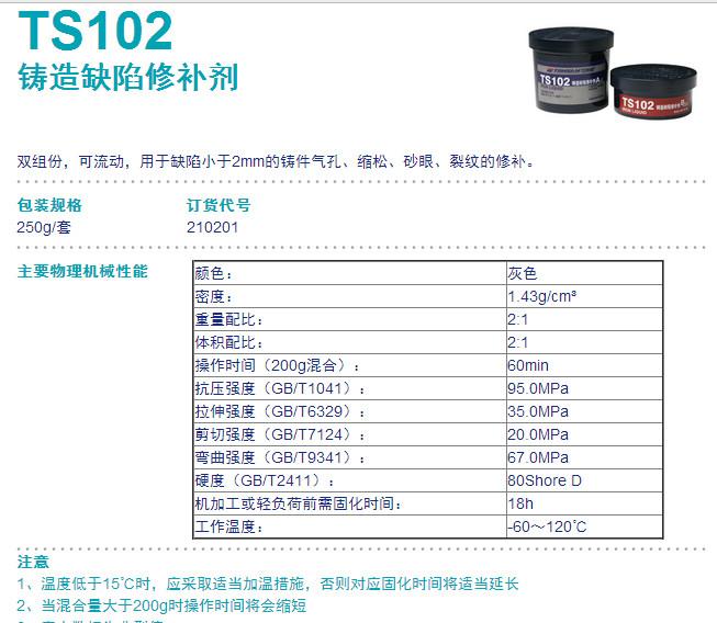 供应TS102铸造缺陷修补剂  可赛新TS102胶水批发