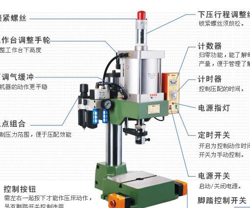浙江温州供应气动压机APD-100，小型气压铆边机