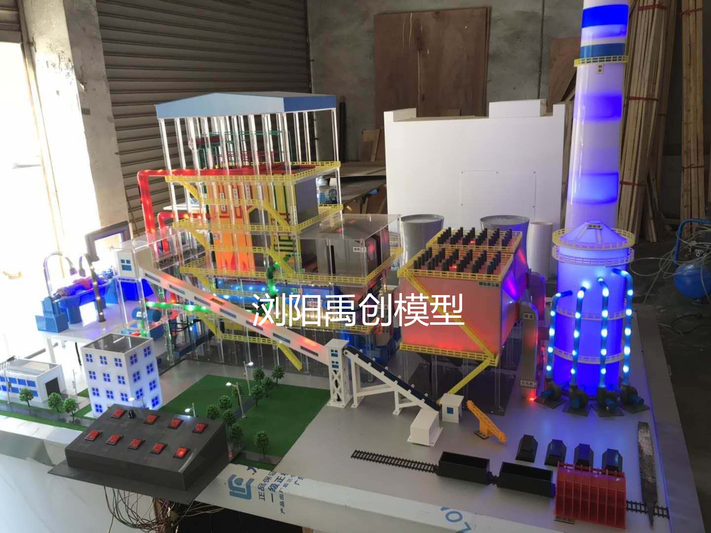 300MW火力发电厂模型制作参数及实物照片