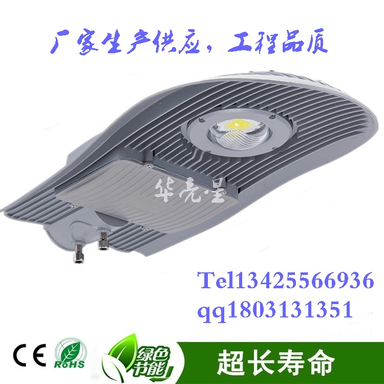 广东广东led50w80w蛇形路灯头，抗6000v雷击，进口普瑞光源芯片，销量好，货源充足led50w80w100w路灯头