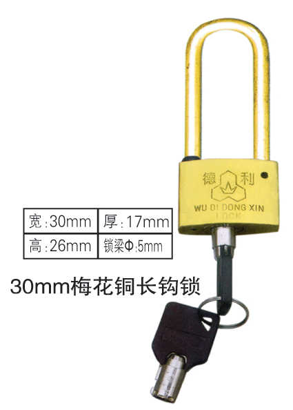 供应长梁防水塑钢挂锁