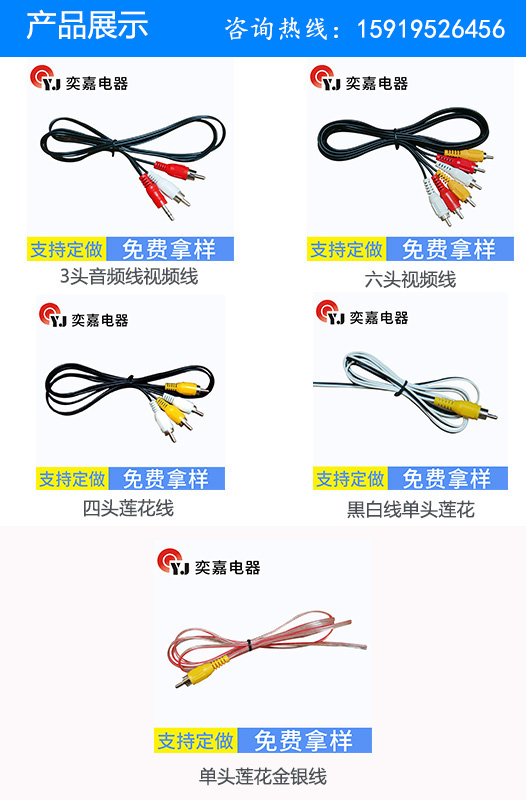 广东广东视频线、奕嘉电器、视频线厂家批发来电咨询