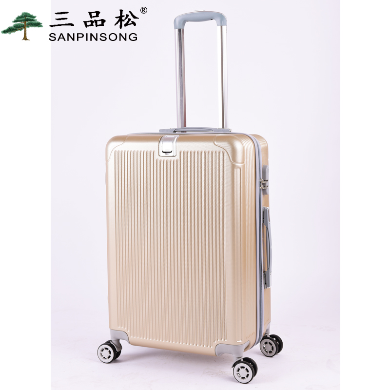 上海上海三品松定制abs pc包角旅行拉杆箱20寸24寸万向轮登机行李箱 镁铝合金 万向轮拉旅行箱 万向轮拉链旅行箱